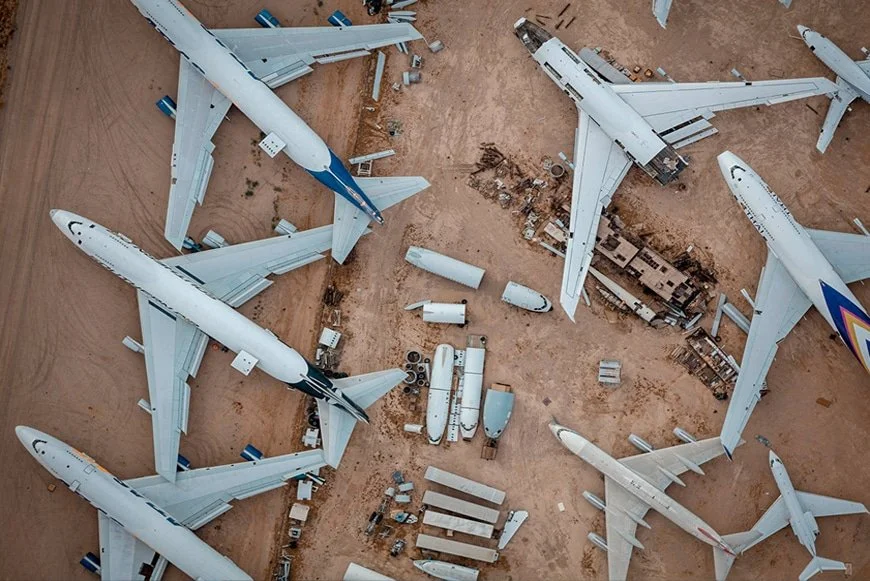 Aircrafts Lifespan Finished waiting to be junked