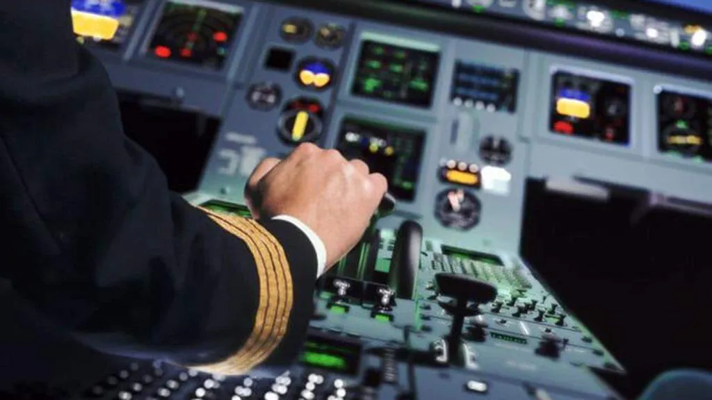Flight-Controls-pilot controlling the airplane